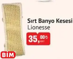 LİONESSE SIRT BANYO KESESİ
